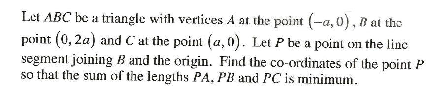 Solved Let ABC be a triangle with vertices A at the point | Chegg.com