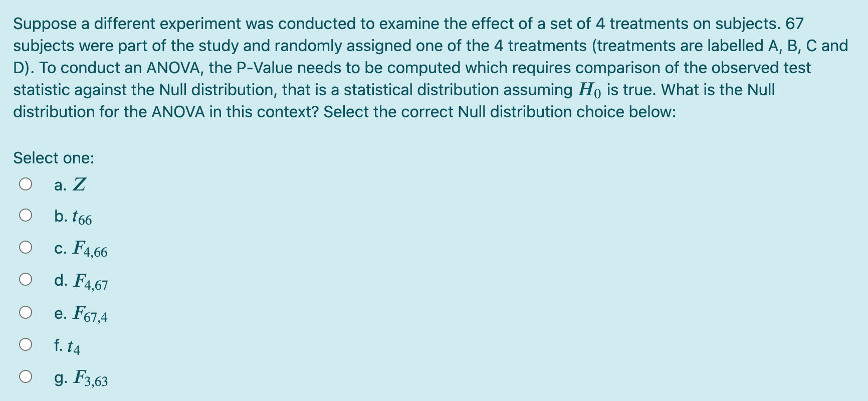 Solved An experiment was conducted to examine the effect of | Chegg.com