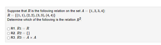 Solved Suppose that R is the following relation on the set | Chegg.com