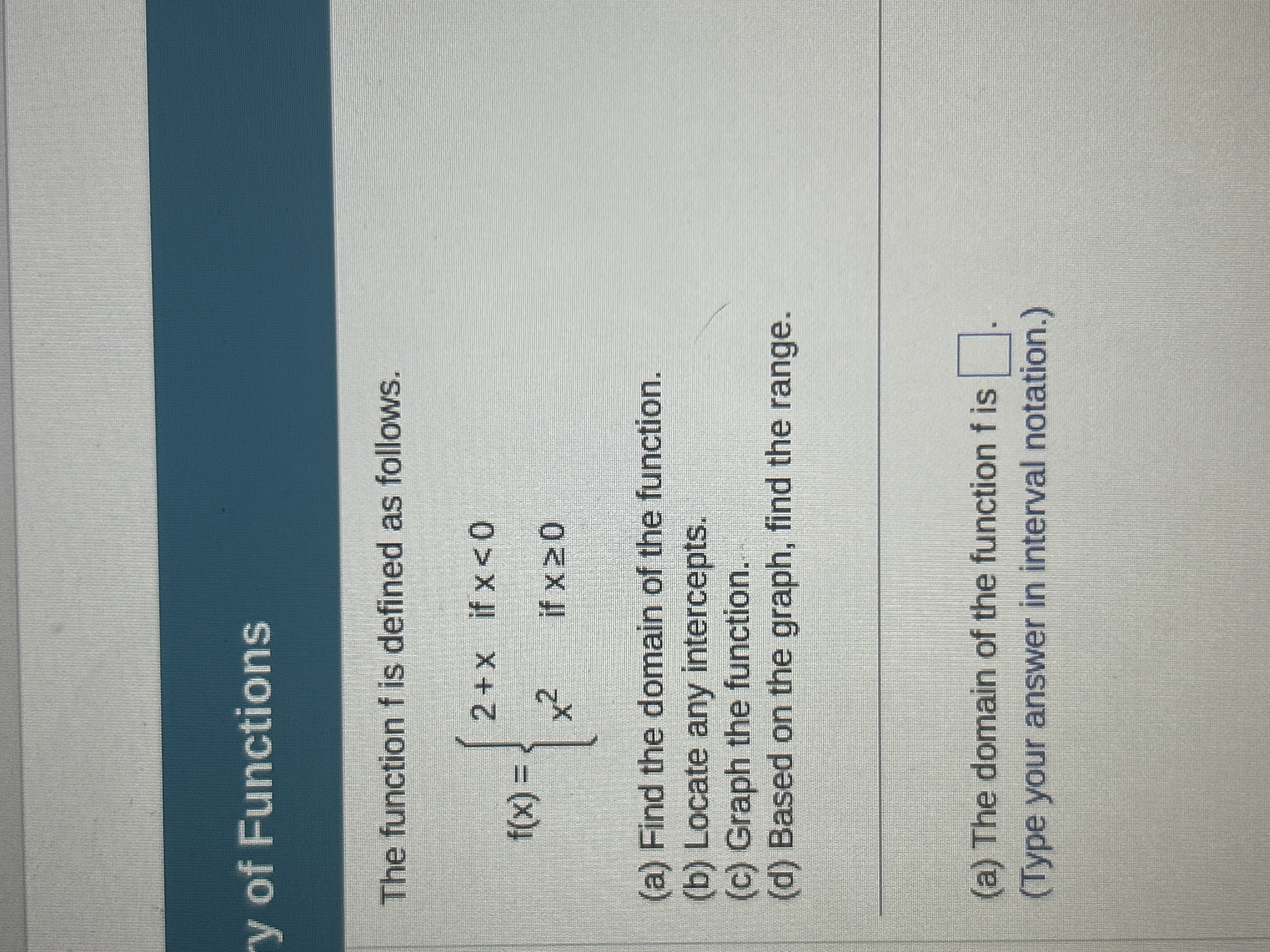 Solved find the domain of the function locate any | Chegg.com