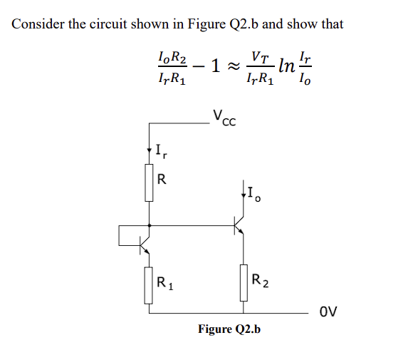 Consider The Circuit Shown In Figure Q2.b And Show | Chegg.com