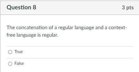 Solved Question 7 3 pts Deterministic context-free languages | Chegg.com