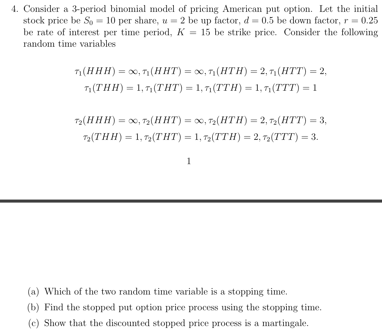 Solved Consider a 3-period binomial model of pricing | Chegg.com