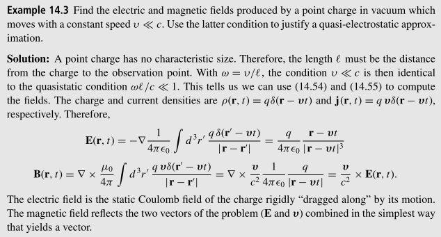 Solved Example 14.3 Find The Electric And Magnetic Fields | Chegg.com