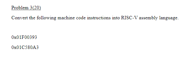 Solved Convert the following machine code instructions into | Chegg.com