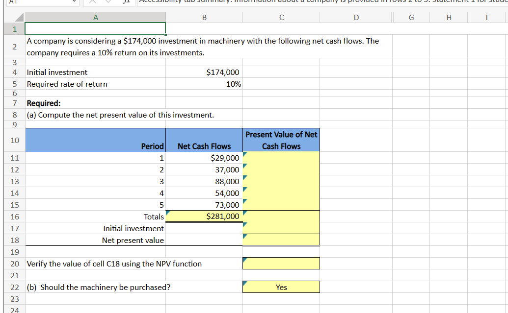 Can someone help me with this excel assignment? | Chegg.com