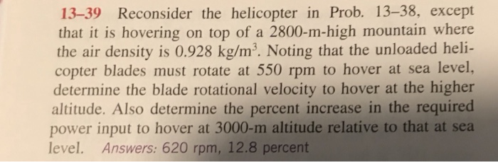 Solved 13-39 Reconsider the helicopter in Prob. 13-38, | Chegg.com