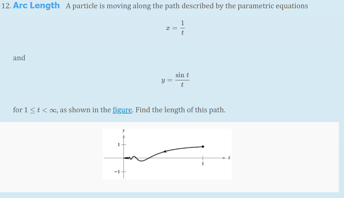 Solved 12. Arc Length A particle is moving along the path | Chegg.com