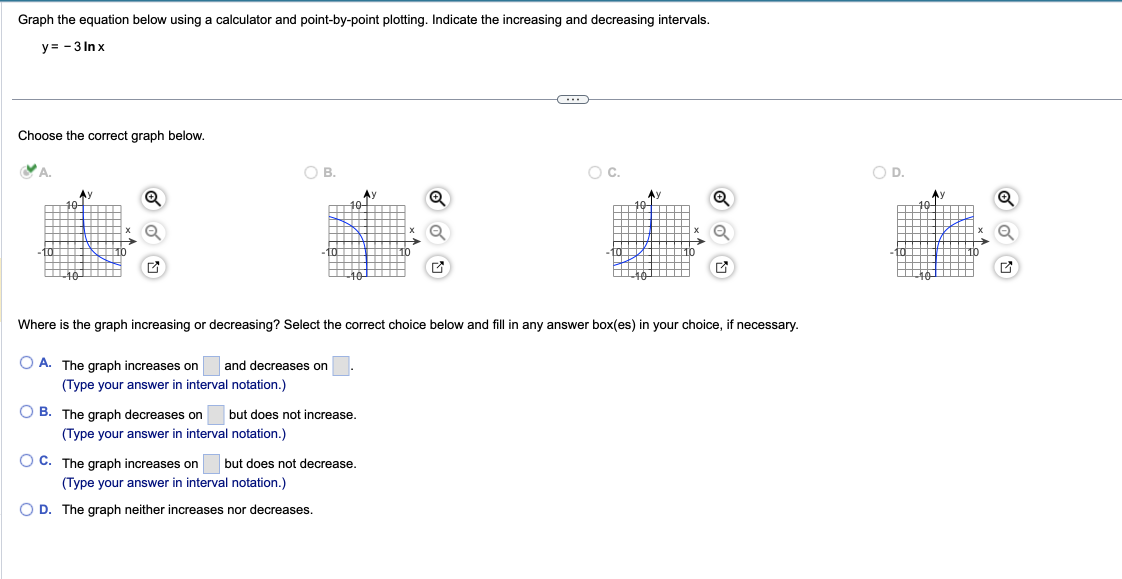 Interval of increase and deals decrease calculator