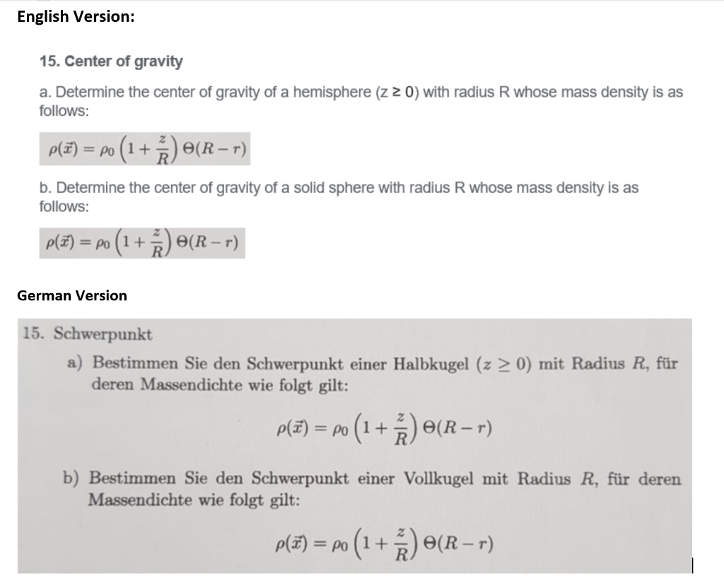 Solved English Version: 15. Center Of Gravity A. Determine | Chegg.com