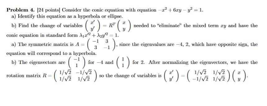 Solved Problem 4. \\( \\mid 24 \\) points| Consider the | Chegg.com