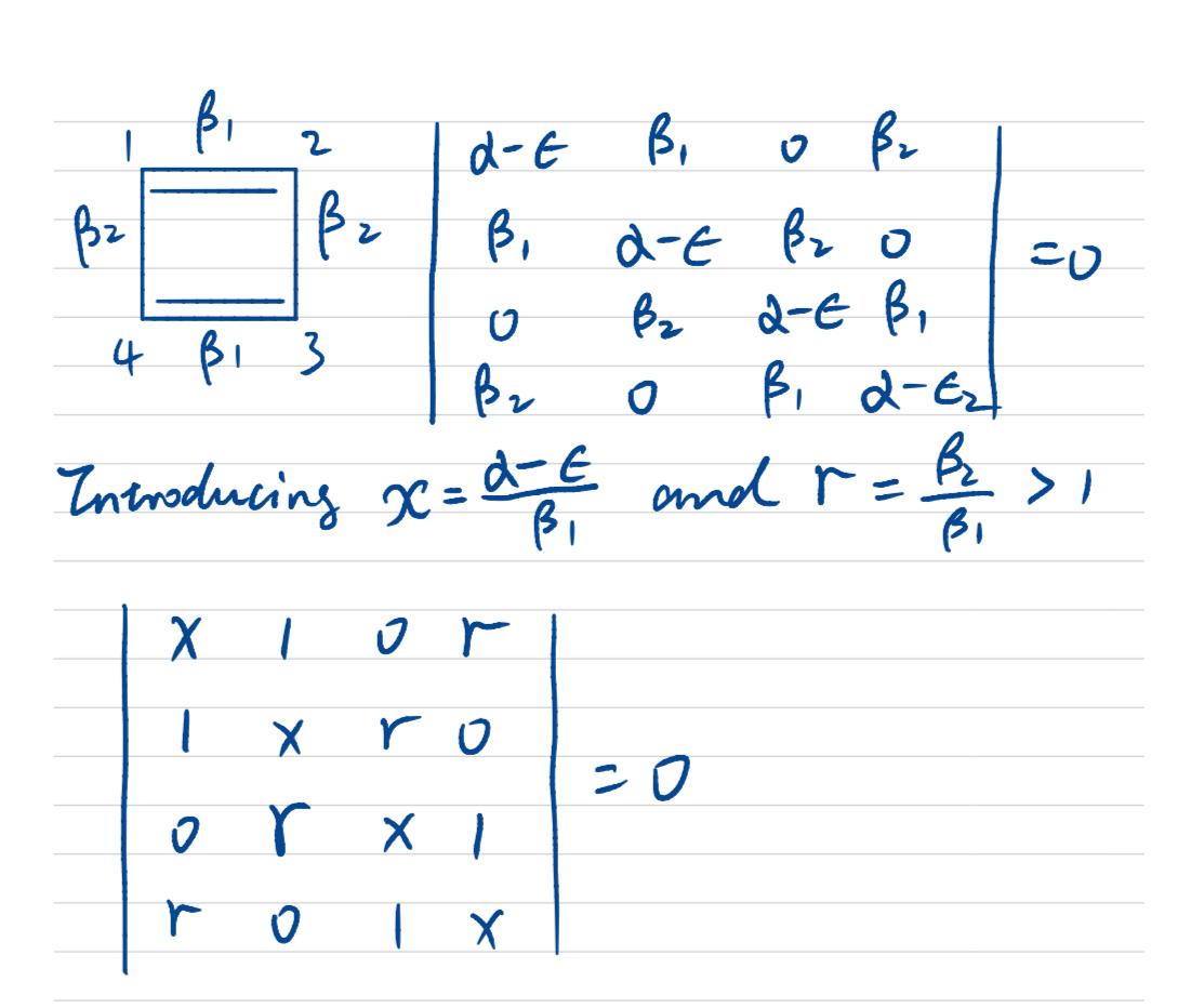 Solved I Ve Already Know What The Secular Determinant Is Chegg Com