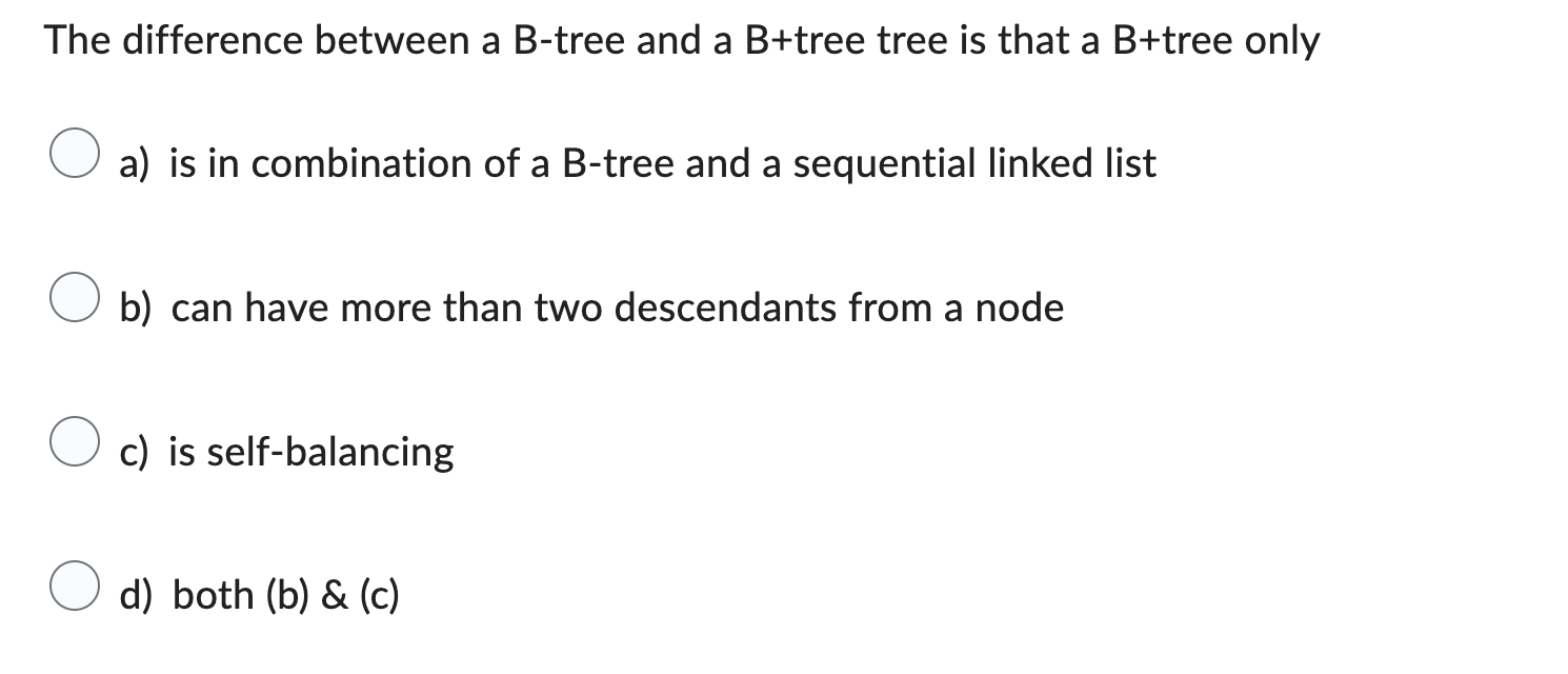 Solved A file structure is: a) a set of representations for | Chegg.com
