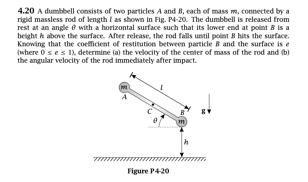 Solved A Dumbbell Consists Of Two Particles A And B Chegg Com