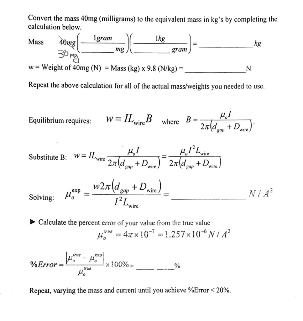 Solved Dependence of B field Strength on Current. - Zero the | Chegg.com