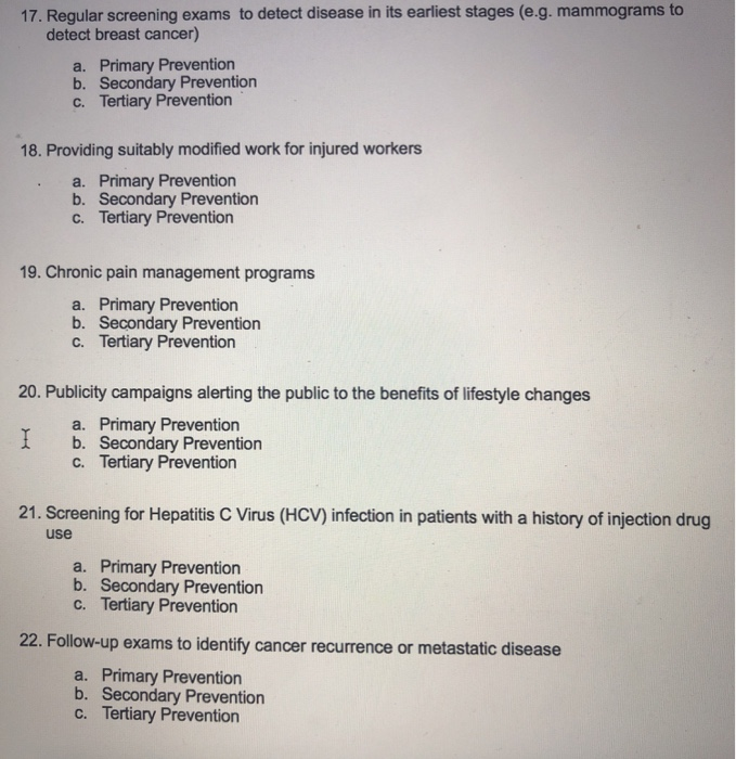 Solved 17 Regular Screening Exams To Detect Disease In I Chegg Com