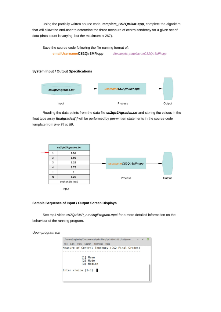 Solved Problem Statement The mean is computed as the sum of | Chegg.com