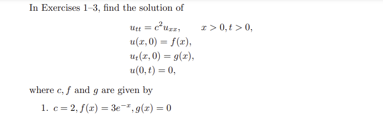 Solved In Exercises 1-3, Find The Solution Of | Chegg.com