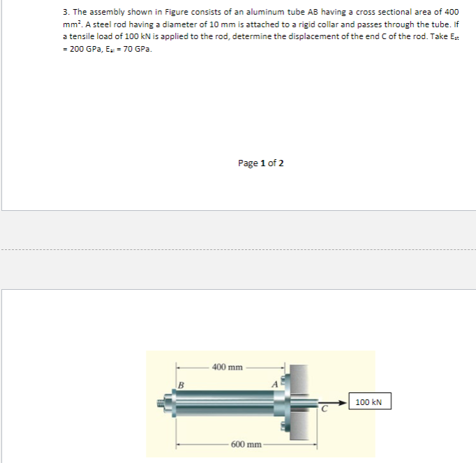Solved 3. The assembly shown in Figure consists of an | Chegg.com
