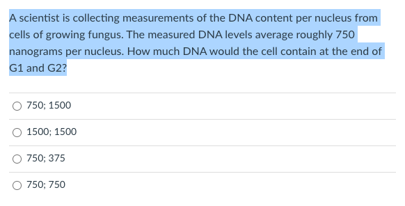 Solved A scientist is collecting measurements of the DNA | Chegg.com