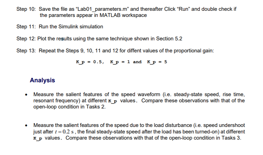 Solved 7 Simulation Task 4 - DC motor proportional feedback | Chegg.com