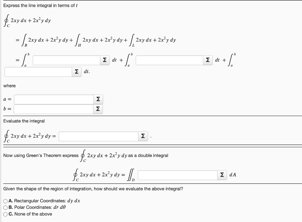 Solved Evaluate the line integral by following the given | Chegg.com