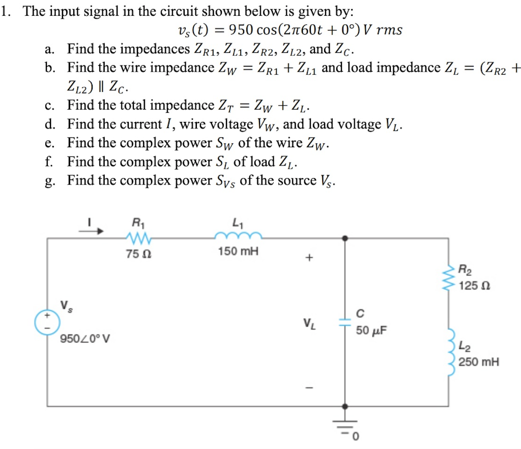 Solved 1. The input signal in the circuit shown below is | Chegg.com