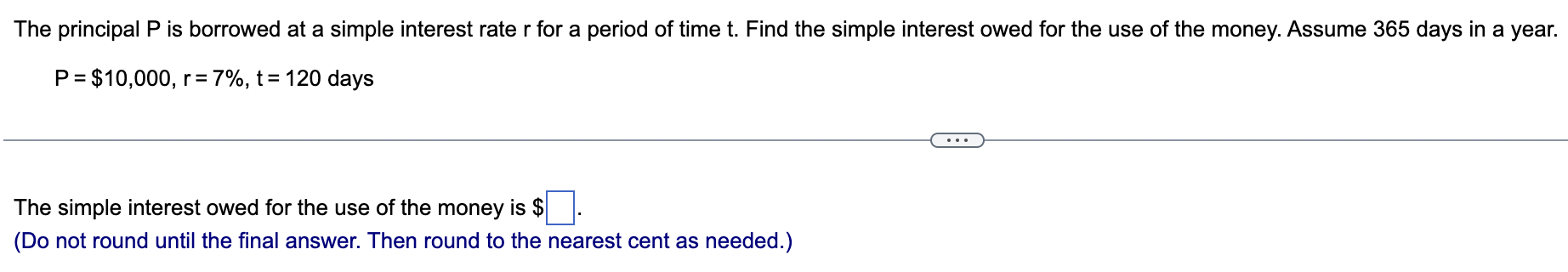 Solved The principal P is borrowed at a simple interest rate | Chegg ...