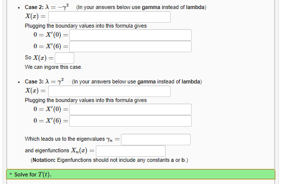 Solved (1 point) in your answers below for the variable , | Chegg.com