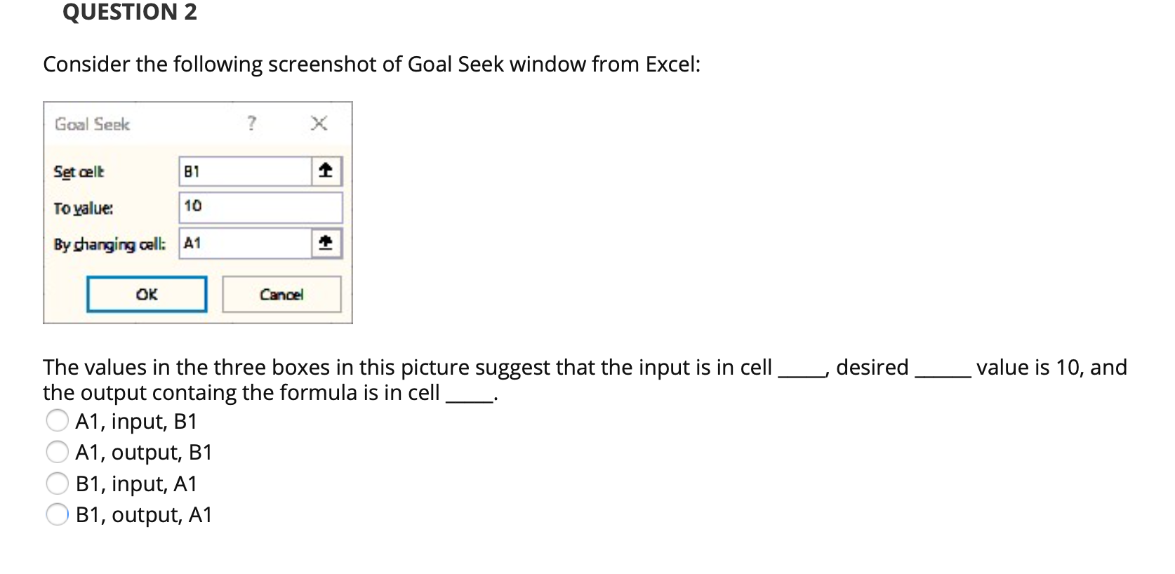 Solved QUESTION 2 Consider the following screenshot of Goal | Chegg.com