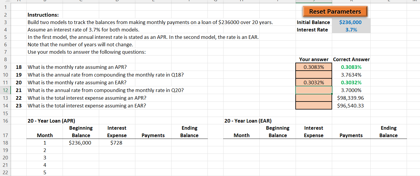 Solved Please Show The Functions Used In Excel To Build The | Chegg.com