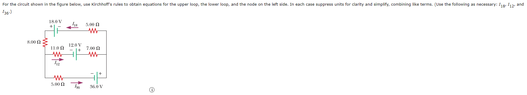 Solved For the circuit shown in the figure below, use | Chegg.com