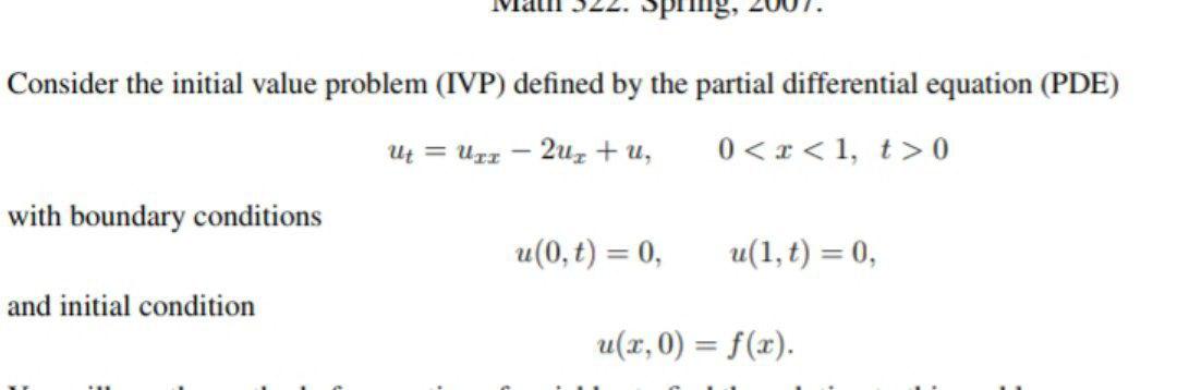 Solved mg, Consider the initial value problem (IVP) defined | Chegg.com