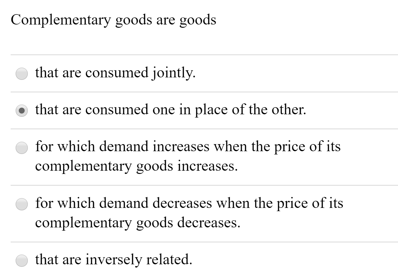 Define Complementary Goods In Economics