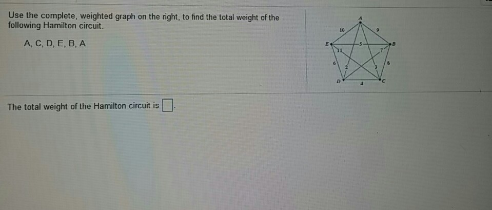 Solved Use the complete, weighted graph on the right, to | Chegg.com