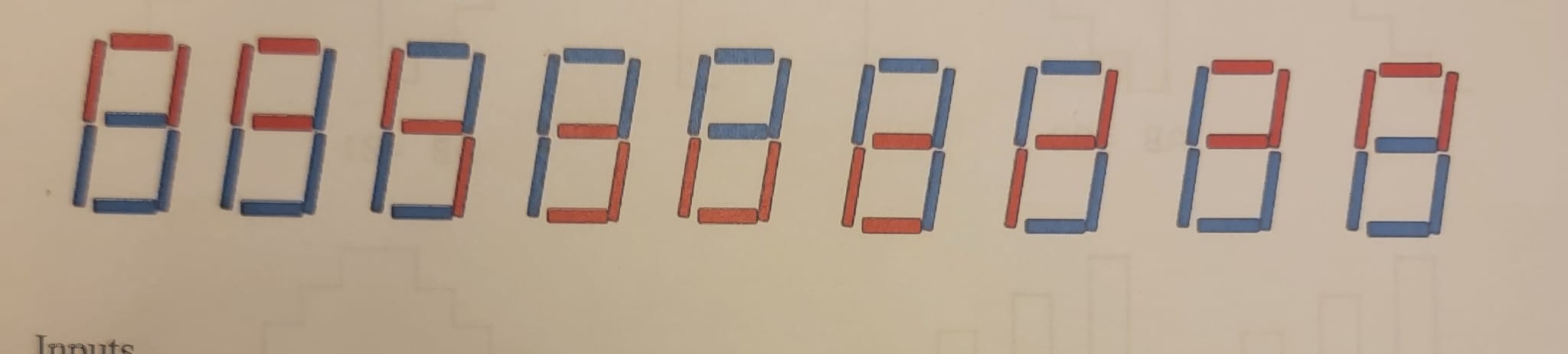 Solved A seven-segment display will have three of its | Chegg.com