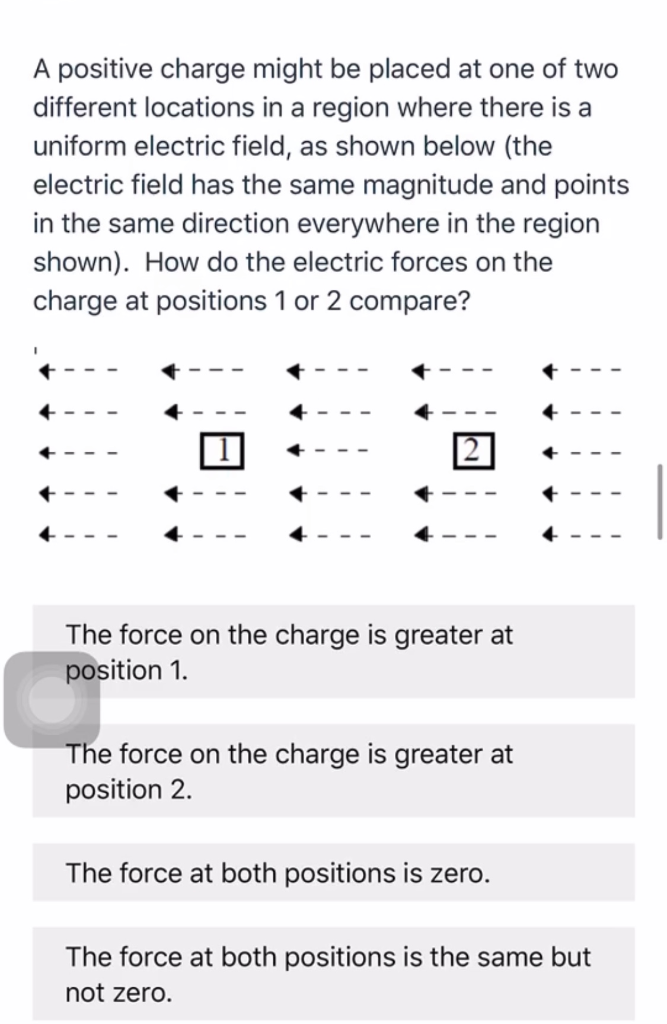 Solved A positively charged particle (+9) is at rest in the | Chegg.com