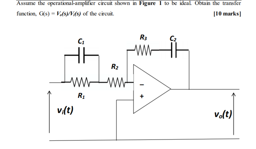 Solved Assume the operational-amplifier circuit shown in | Chegg.com