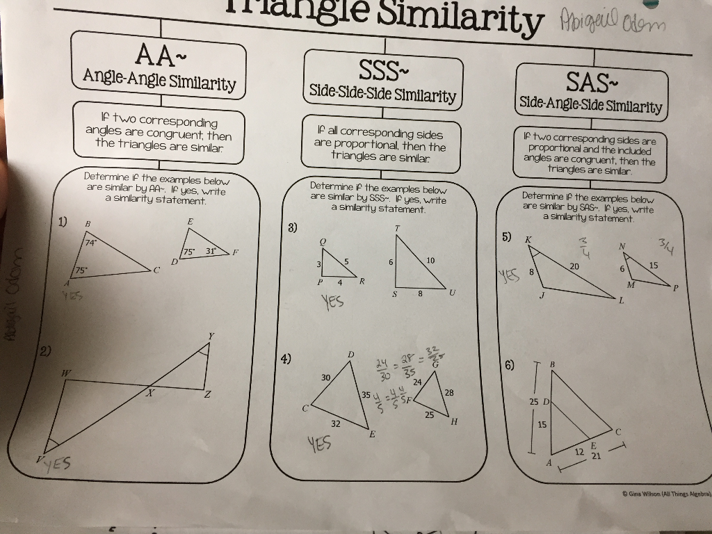 More Practice With Similar Figures Worksheet Answers Gina Wilson