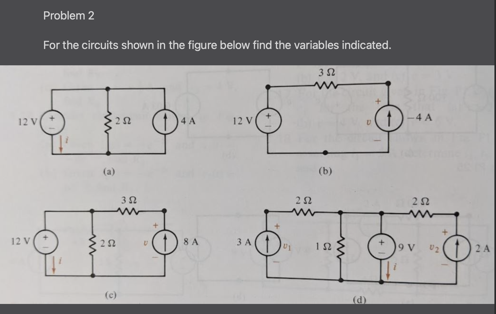 Solved Problem 2 For the circuits shown in the figure below | Chegg.com
