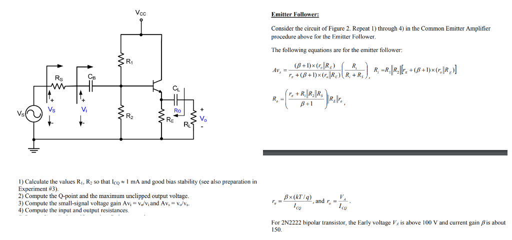 Solved C onsider the circuit of Figure I wi th Vcc = 12 V, | Chegg.com