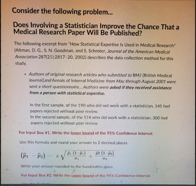 Solved In the first sample, of the 190 who did not work with | Chegg.com
