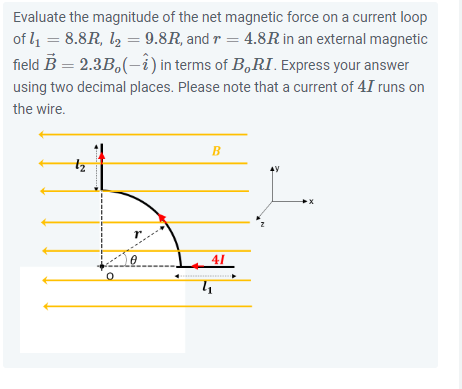 Solved Evaluate the magnitude of the net magnetic force on a | Chegg.com