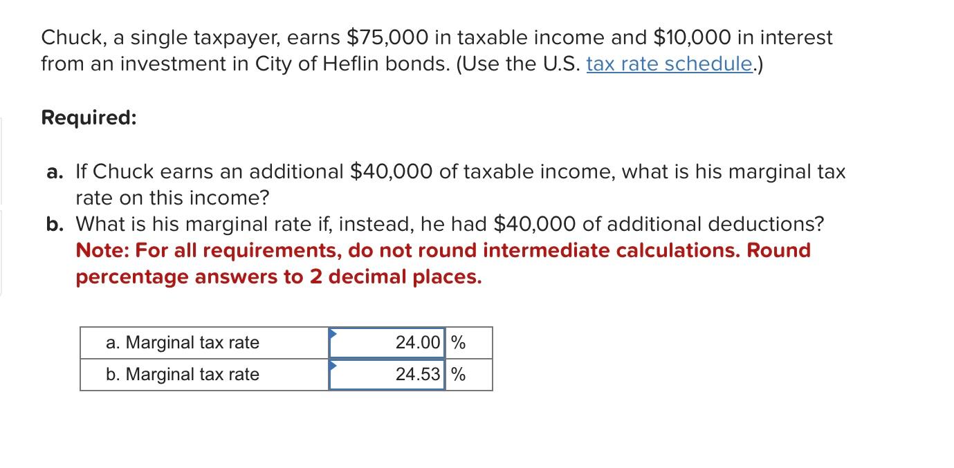 Solved Chuck, A Single Taxpayer, Earns $75,000 In Taxable | Chegg.com