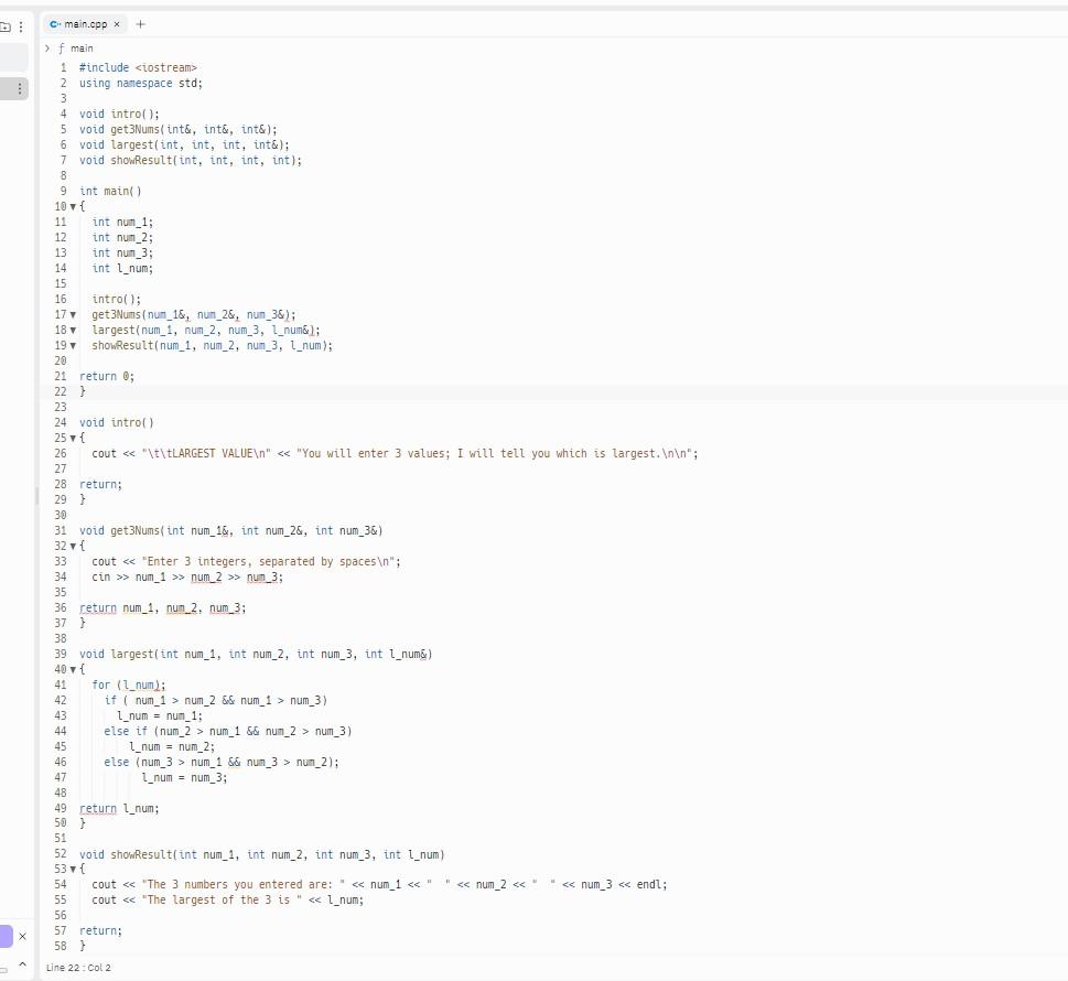 Solved C++ Objective: Demonstrate use of pass by | Chegg.com