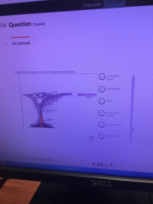 06/13/19 04 Question (1 point) 1st attempt Label the