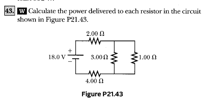 Solved W Calculate The Power Delivered To Each Resistor In | Chegg.com