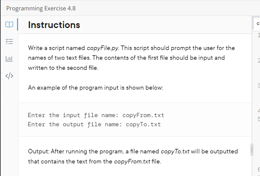 Solved Instructions Write a script named copyFile.py. This | Chegg.com