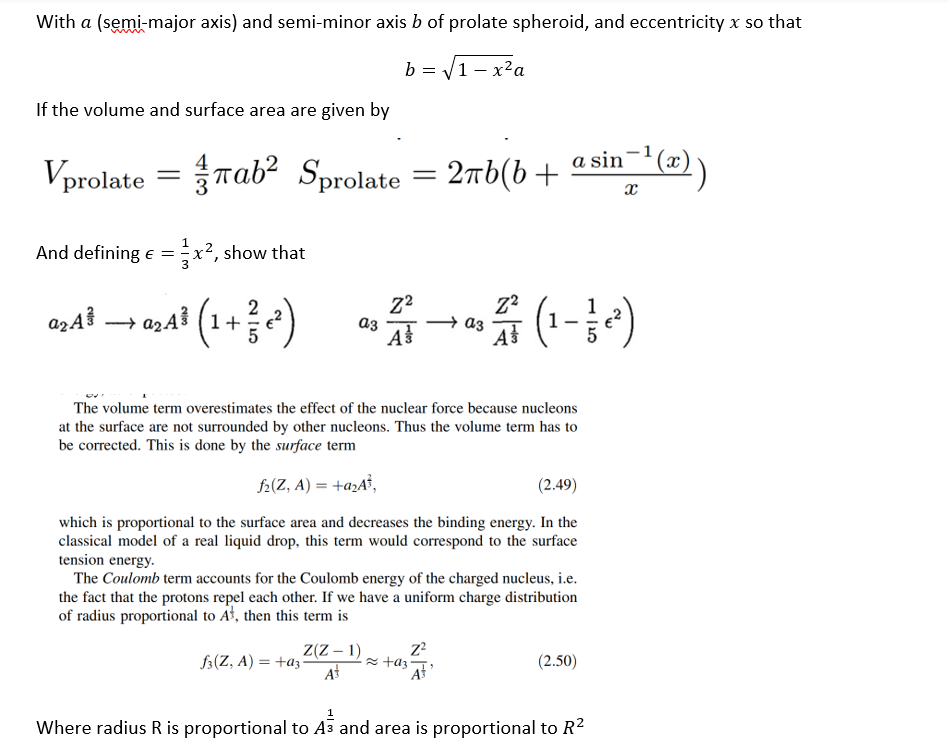 With A (semi-major Axis) And Semi-minor Axis B Of | Chegg.com