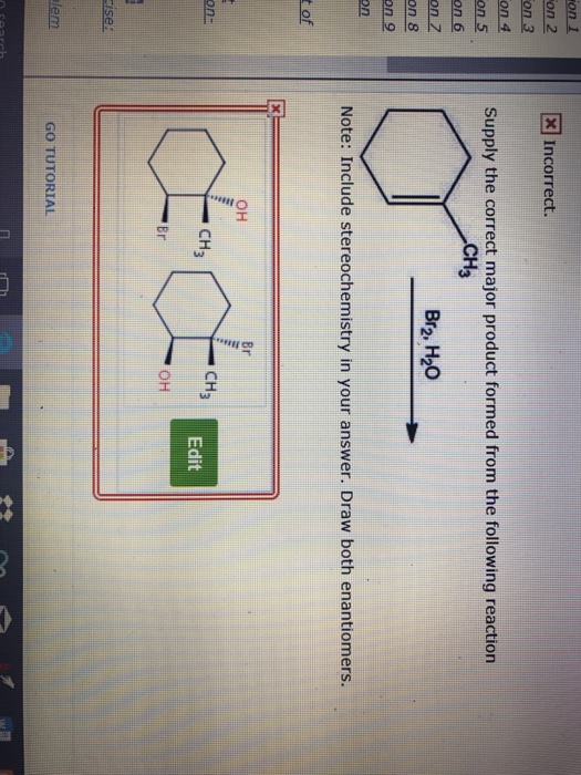 Supply The Correct Major Product Formed From The Following Reaction